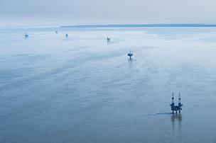 The migrating birds pass oil platforms that have been established along Gompertz Channel and Cook ...
© 2009 Florian Schulz / WWF-US
© 2009 Florian Schulz / WWF-US
